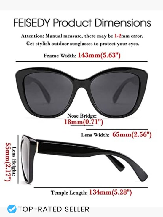 Vintage Square Cat Eye Jackie O Polarized Sunglasses Classic Retro Shades main image 5